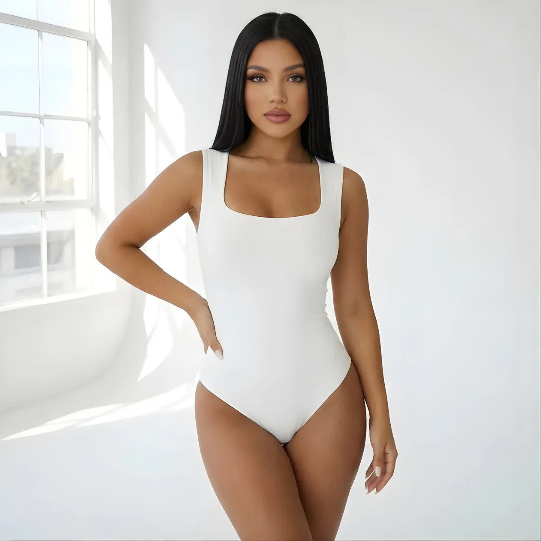 Estrutura premium do body modelador Comfort Shape com alças grossas para sustentar