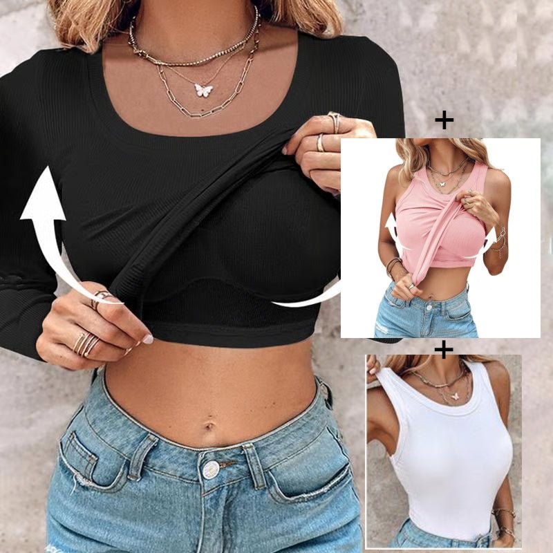 Kit 3 Regatas Femininas com Sutiã Embutido - imagem 16