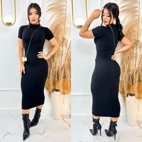 Vestido Aurora™ Midi Canelado com Mangas Elegantes - imagem 6