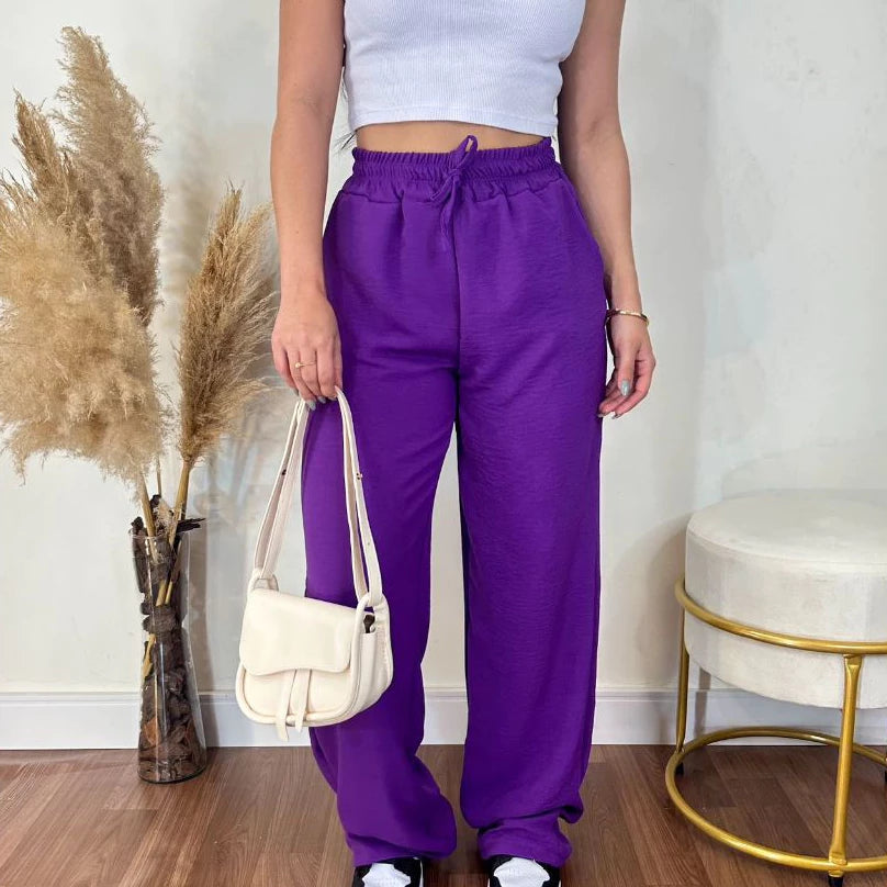 Calça Pantalona Aurora Cintura Alta Bolsos Funcio - imagem 13