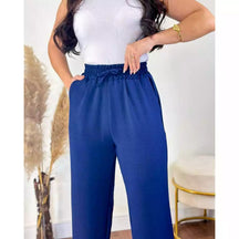 Calça Pantalona Aurora Cintura Alta Bolsos Funcio - imagem 8