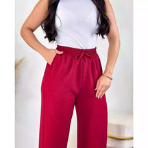 Calça Pantalona Aurora Cintura Alta Bolsos Funcio - imagem 7
