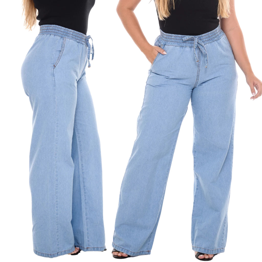 Calça Charlotte Jeans Wide Leg Cintura Alta - imagem 5