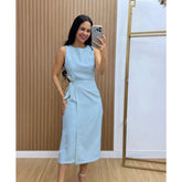 Vestido Firenze™ Alfaiataria Midi com Amarração Lateral - imagem 6