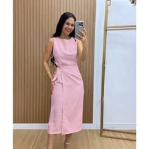 Vestido Firenze™ Alfaiataria Midi com Amarração Lateral - imagem 9