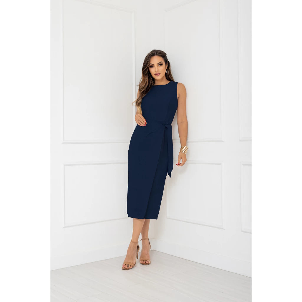 Vestido Firenze™ Alfaiataria Midi com Amarração Lateral - imagem 14