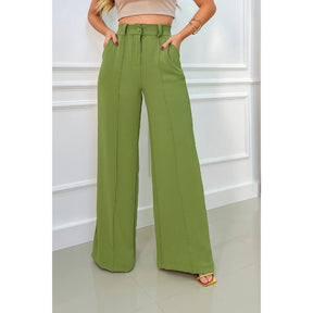 Calça Wide Leg Pantalona Duna Cintura Estruturada - imagem 15