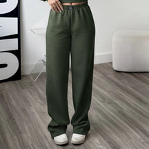 Calça Wide Leg Moletom Cintura Alta Feminina - imagem 7