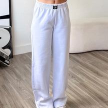 Calça Wide Leg Moletom Cintura Alta Feminina - imagem 9