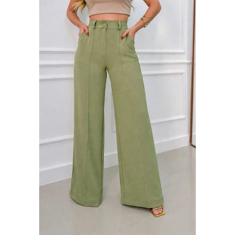Calça Wide Leg Pantalona Duna Cintura Estruturada - imagem 17
