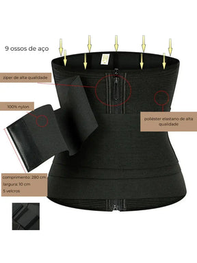 Cinta Modeladora 9 Ossos Silhouette - [Frete Grátis]